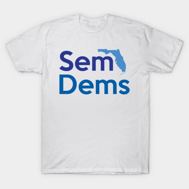 SemDems Blue Logo T-Shirt by SemDems